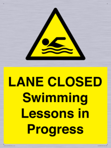 LANE CLOSED Swimming Lessons in Progress
